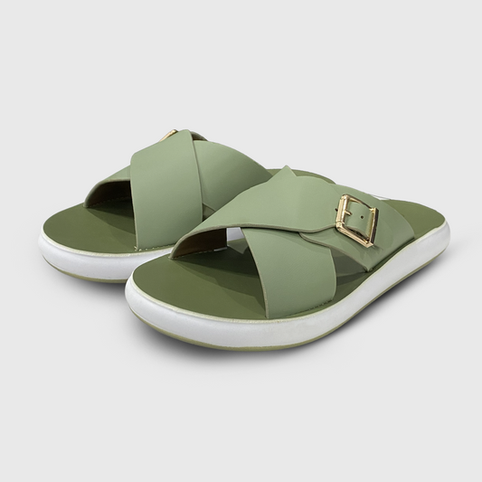 Buckle Strap Cross-Design Women’s Sandals - G1