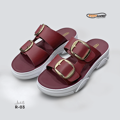 Double Buckle Platform Women’s Sandals - R3