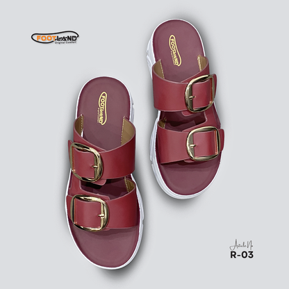 Double Buckle Platform Women’s Sandals - R3