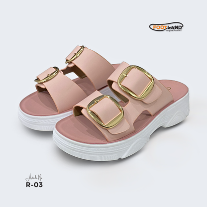 Double Buckle Platform Women’s Sandals - R3