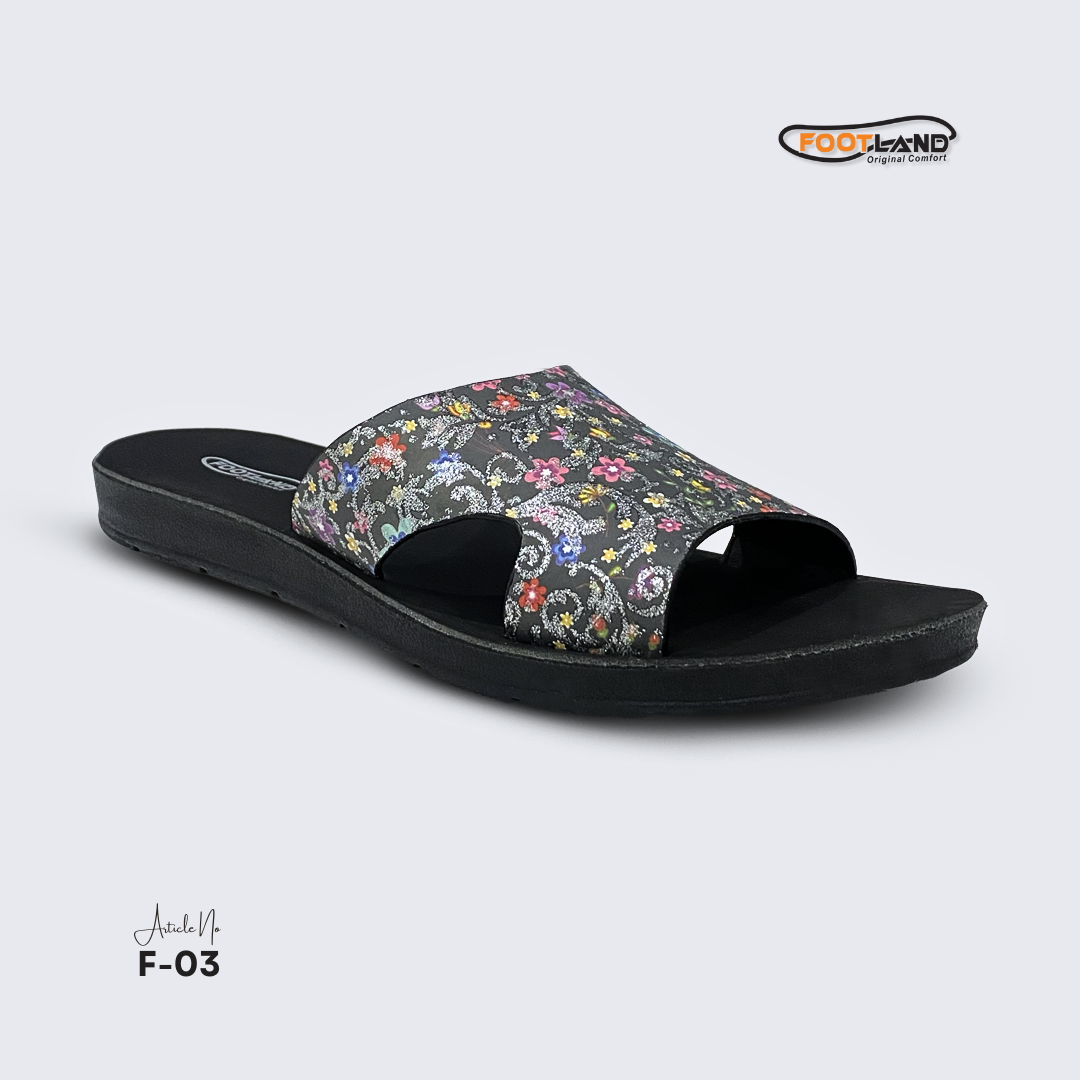 Floral Printed Wide-Strap Women’s Sandals - F3