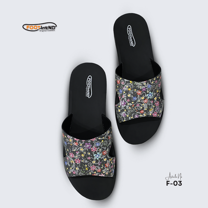 Floral Printed Wide-Strap Women’s Sandals - F3