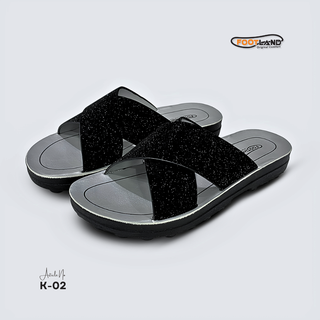 Sparkle Cross-Strap Women’s Sandals - K-02