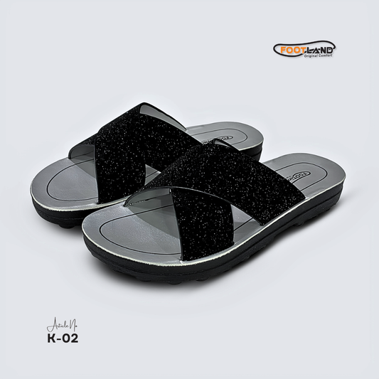 Sparkle Cross-Strap Women’s Sandals - K-02