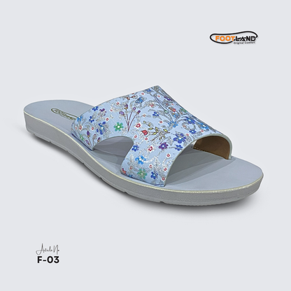 Floral Printed Wide-Strap Women’s Sandals - F3