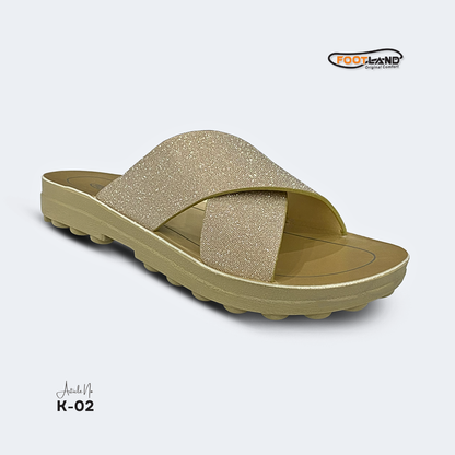 Sparkle Cross-Strap Women’s Sandals - K-02