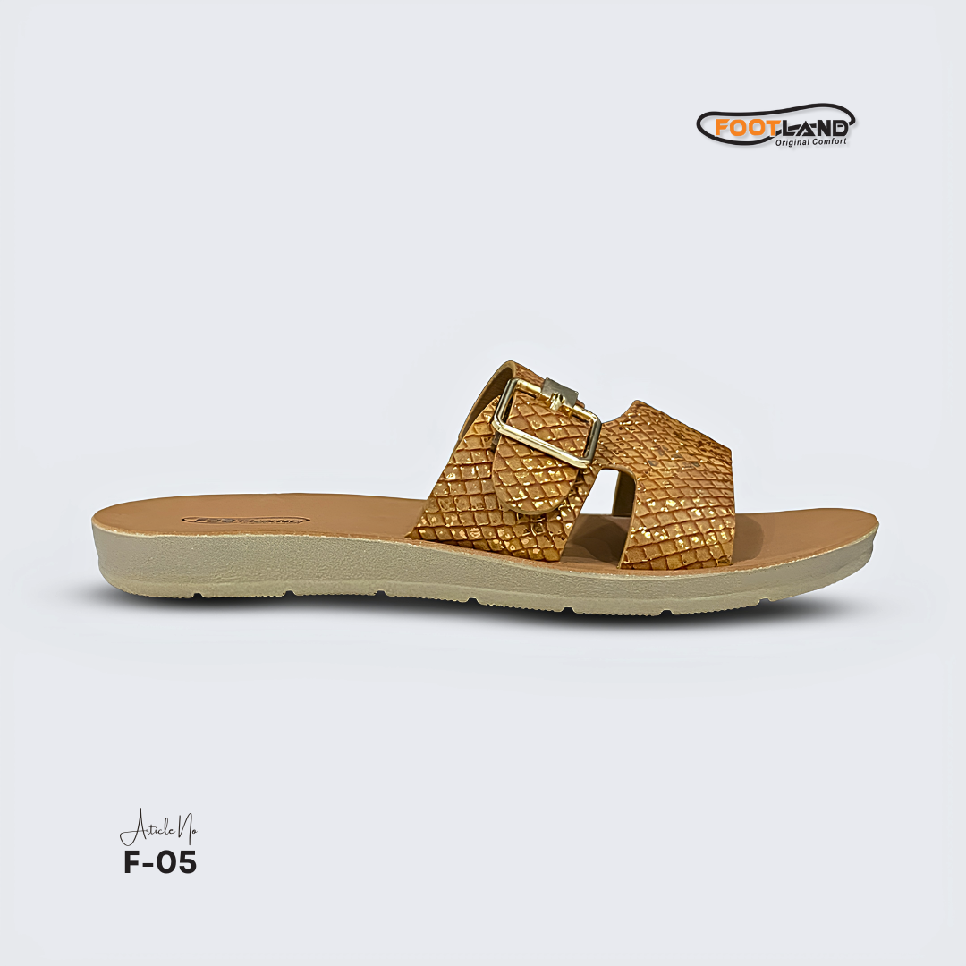 Textured Double-Buckle Women’s Sandals - F5