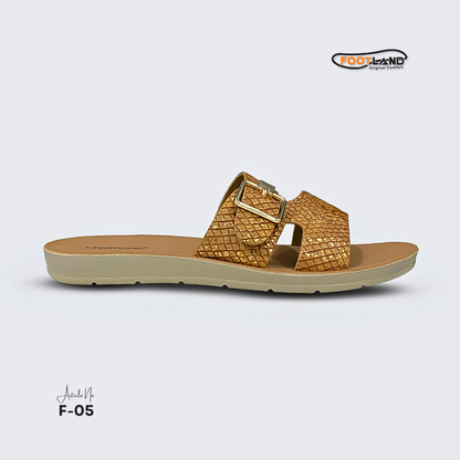 Textured Double-Buckle Women’s Sandals - F5