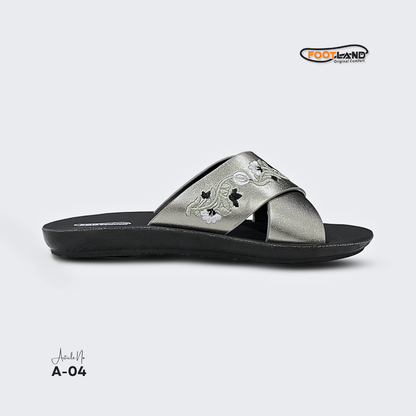 Elegant Embroidered Cross-Strap Women’s Sandals - A-04