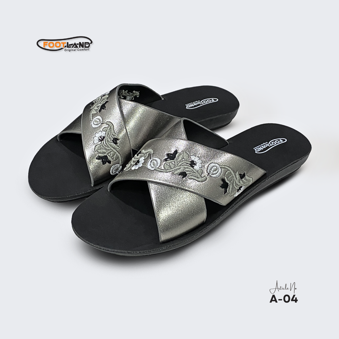 Elegant Embroidered Cross-Strap Women’s Sandals - A-04