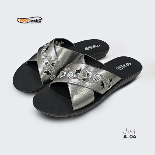 Elegant Embroidered Cross-Strap Women’s Sandals - A-04
