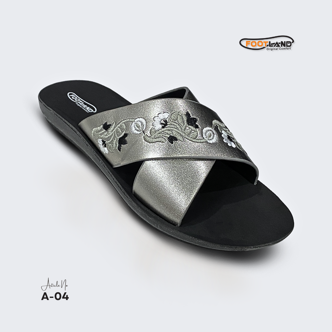 Elegant Embroidered Cross-Strap Women’s Sandals - A-04