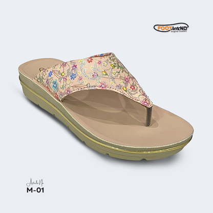 Floral Printed Toe-Post Women’s Sandal - M1