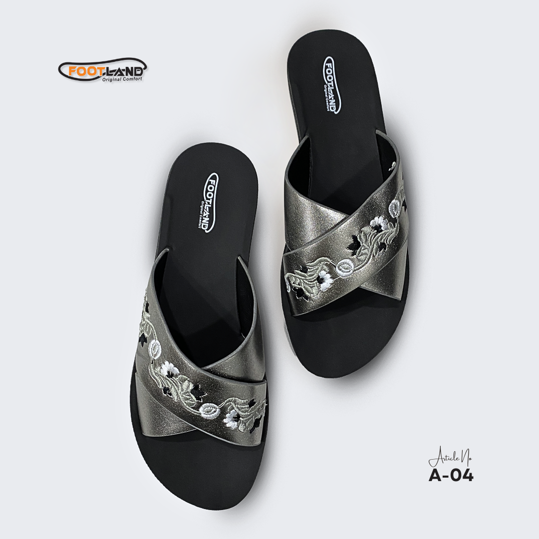 Elegant Embroidered Cross-Strap Women’s Sandals - A-04