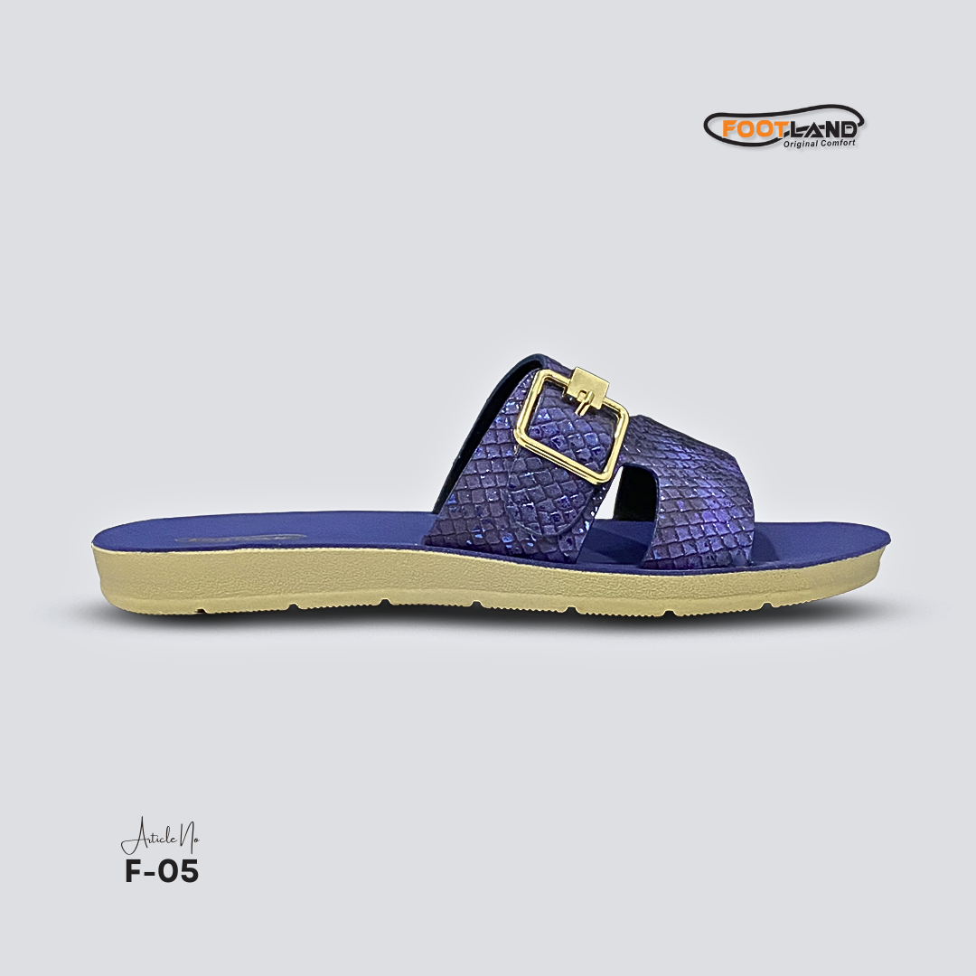 Textured Double-Buckle Women’s Sandals - F5