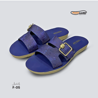 Textured Double-Buckle Women’s Sandals - F5