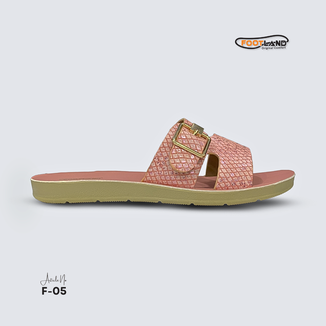 Textured Double-Buckle Women’s Sandals - F5