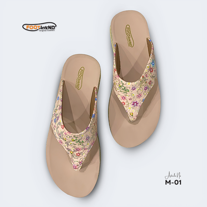 Floral Printed Toe-Post Women’s Sandal - M1