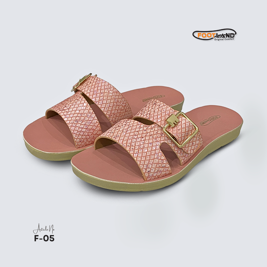 Textured Double-Buckle Women’s Sandals - F5