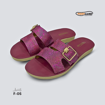 Textured Double-Buckle Women’s Sandals - F5