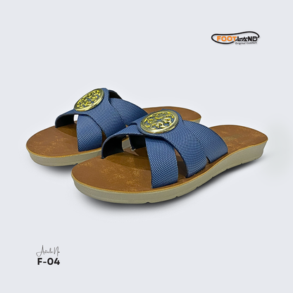 Elegant Medallion Cross-Strap Women’s Sandals - F4