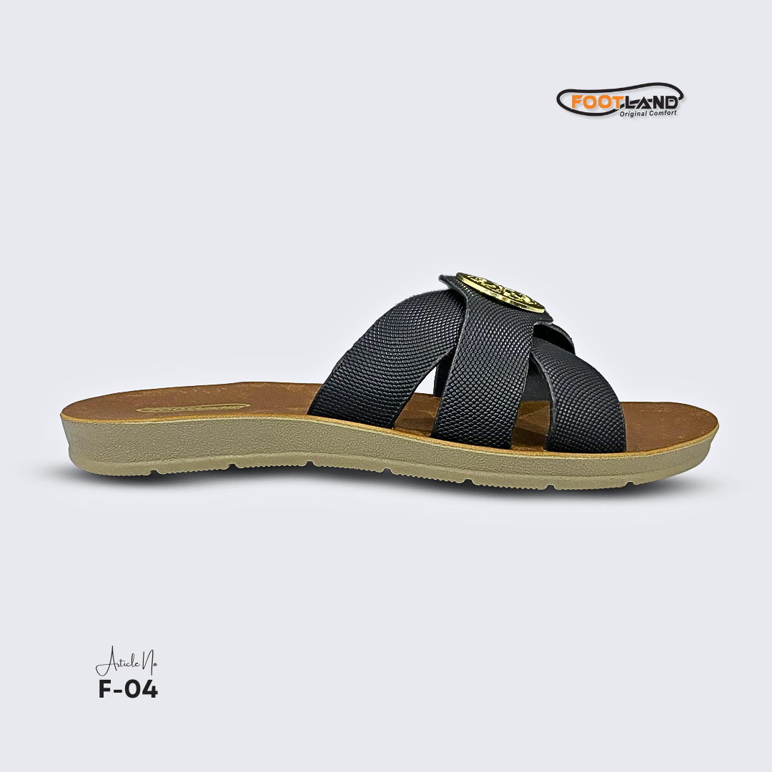 Elegant Medallion Cross-Strap Women’s Sandals - F4
