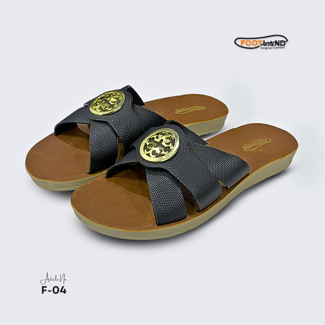 Elegant Medallion Cross-Strap Women’s Sandals - F4