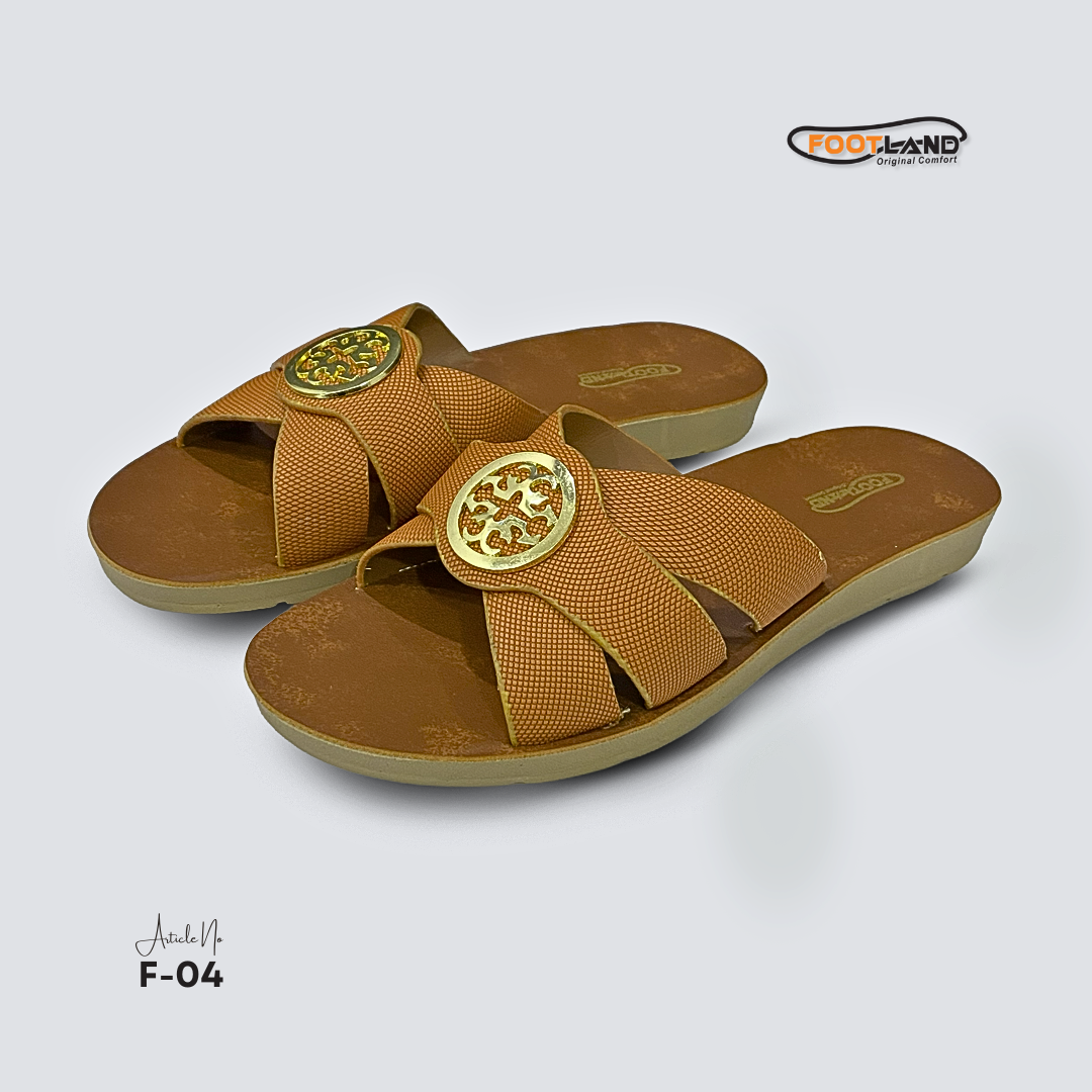 Elegant Medallion Cross-Strap Women’s Sandals - F4