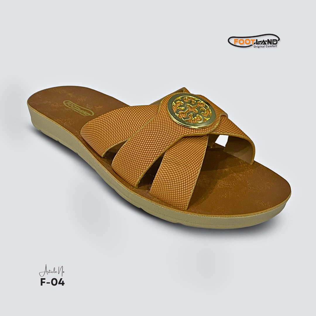 Elegant Medallion Cross-Strap Women’s Sandals - F4