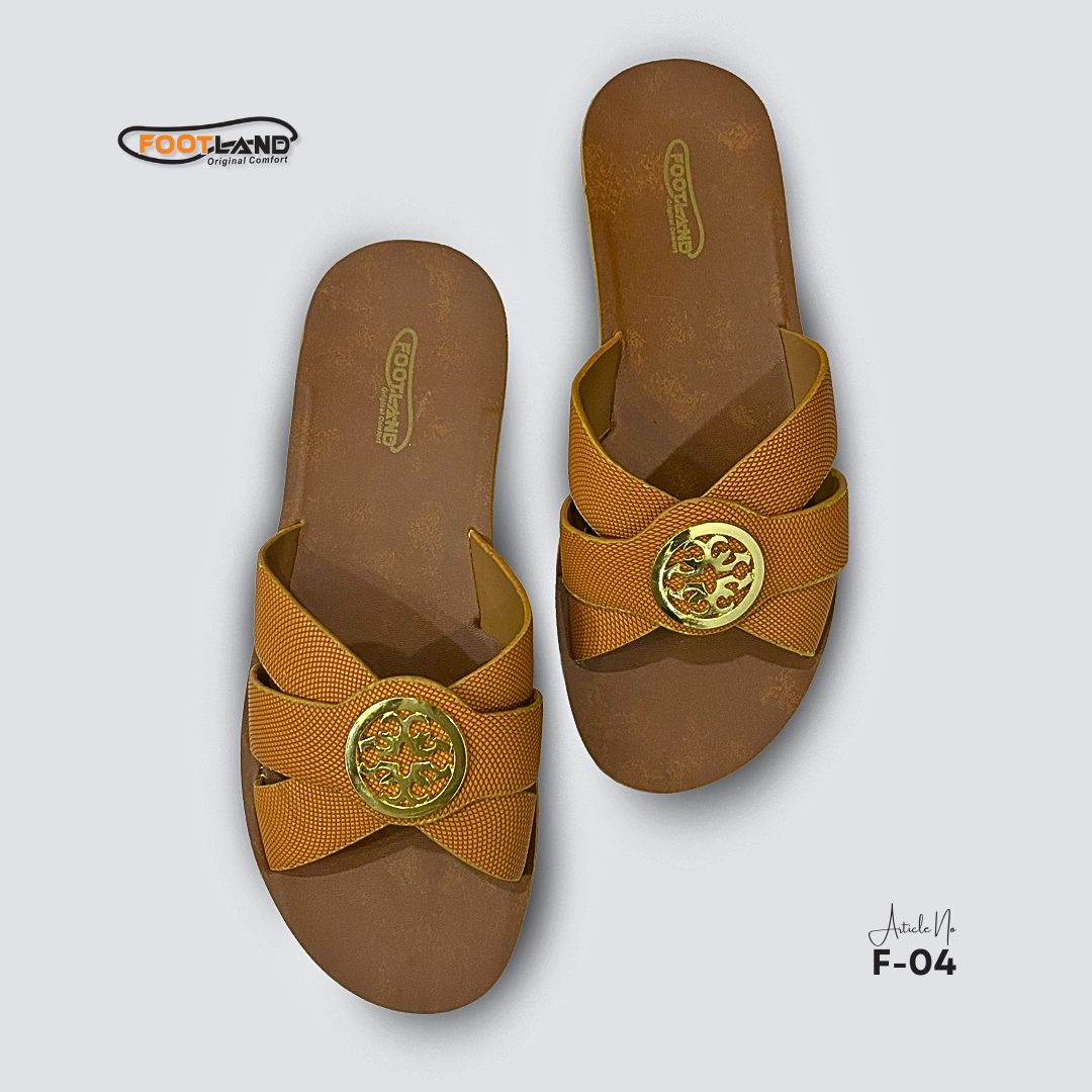 Elegant Medallion Cross-Strap Women’s Sandals - F4