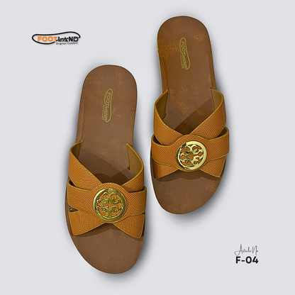 Elegant Medallion Cross-Strap Women’s Sandals - F4