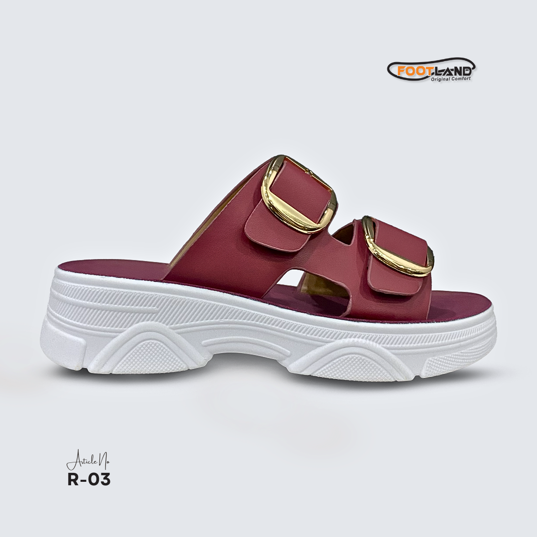 Double Buckle Platform Women’s Sandals - R3
