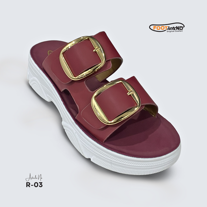 Double Buckle Platform Women’s Sandals - R3