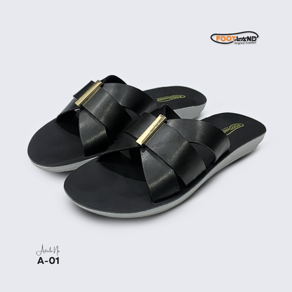 Elegant Double-Buckle Cross-Strap Women’s Sandals - A-01