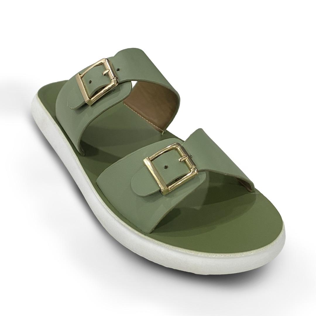 Double Buckle Wide-Strap Women’s Sandals - G-02