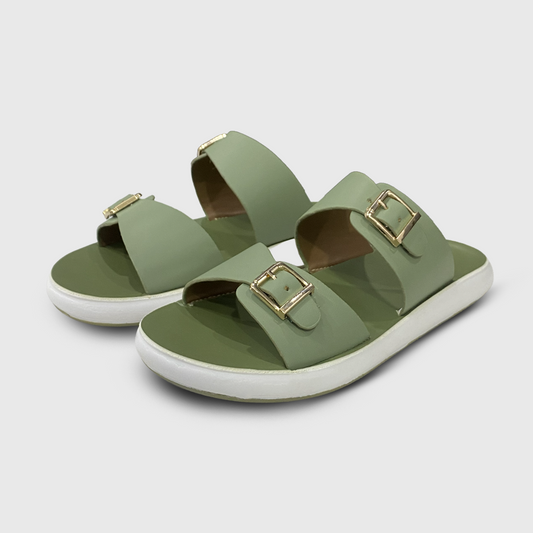 Double Buckle Wide-Strap Women’s Sandals - G-02